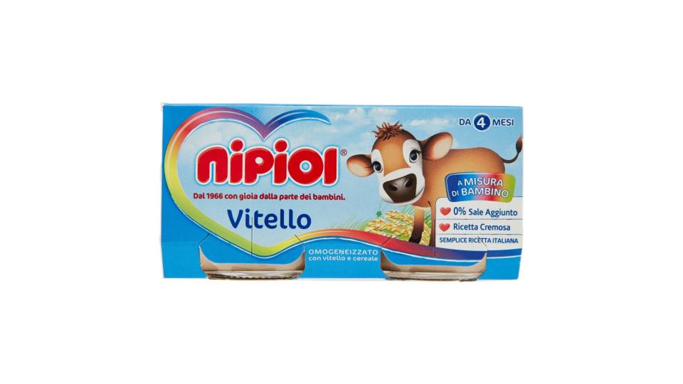 Nipiol Vitello Omogeneizzato con vitello e cereale