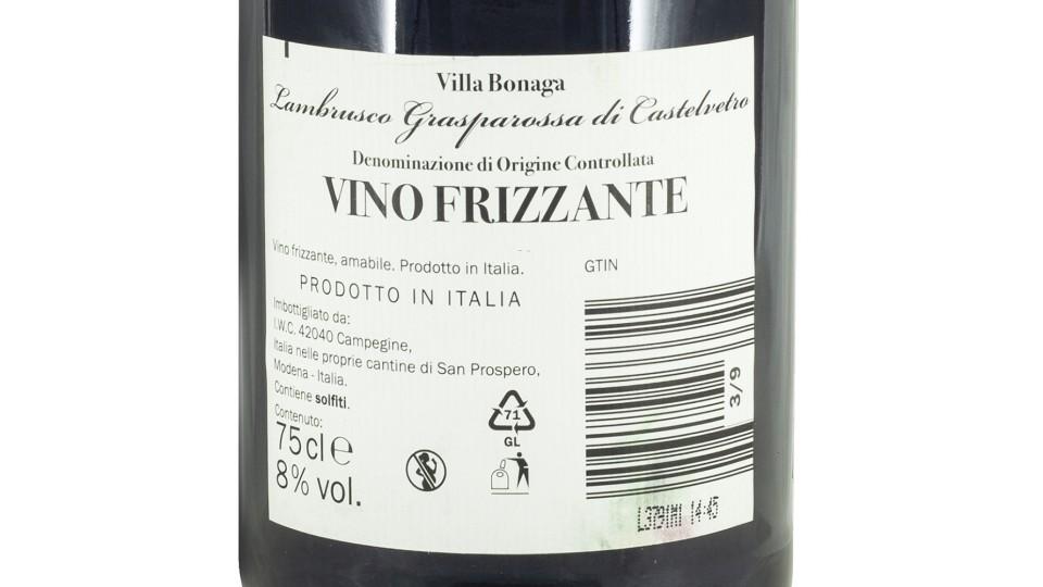 Lambrusco Grasparossa di Castelvetro Doc Amabile, 8% Vol.