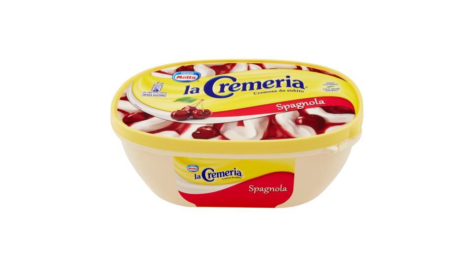 MOTTA LA CREMERIA Spagnola gelato panna variegato amarena e ciliegie candite vaschetta
