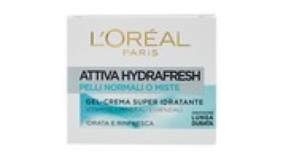 L'Oréal Paris Attiva Hydrafresh Pelli Normali o Miste Gel-Crema Super Idratante