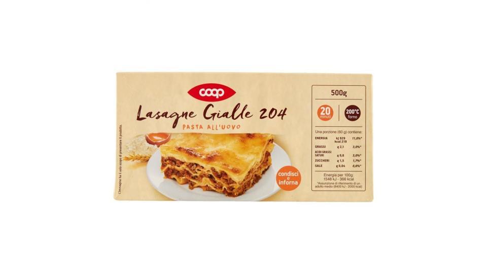 Lasagne Gialle 204 Pasta All'uovo