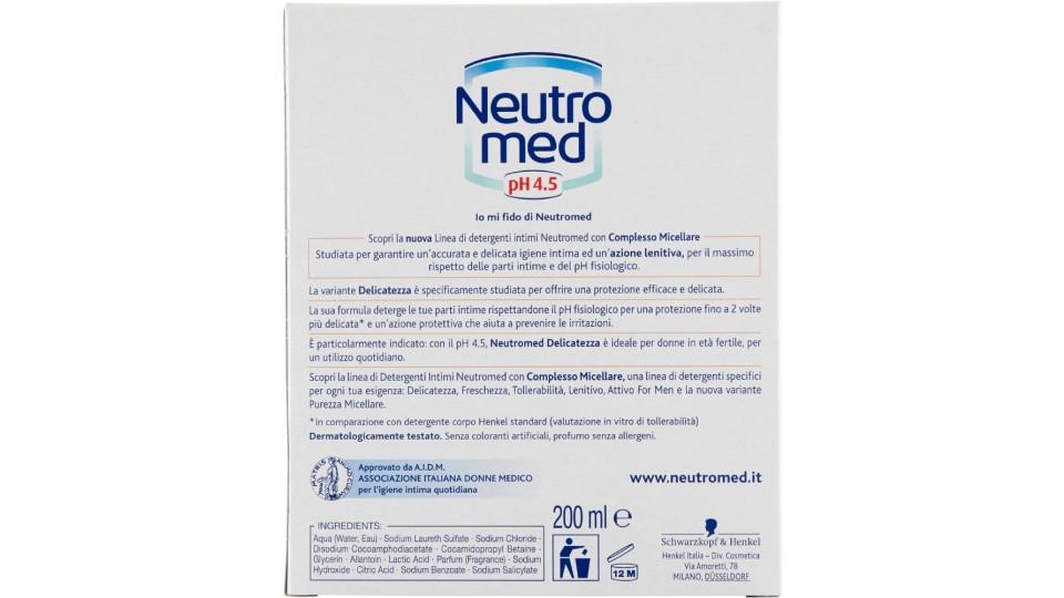 Neutromed, pH 4.5 Delicatezza detergente intimo con complesso micellare