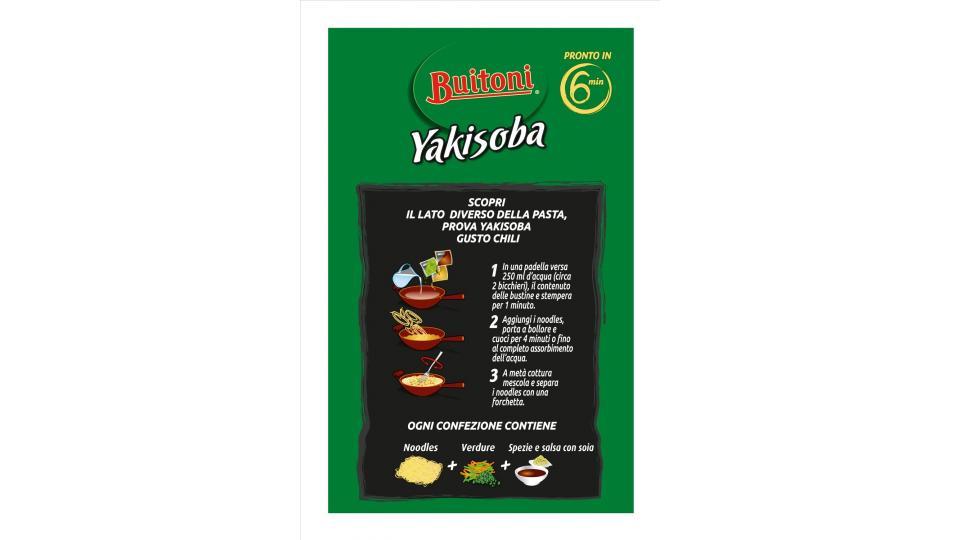 YAKISOBA GUSTO POLLO  Noodles istantanei verdure salsa con soia 2 porzioni